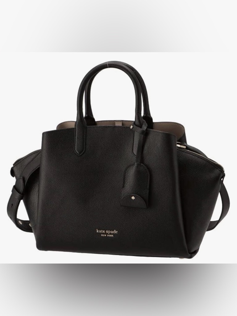 Kate Spade Medium Satchel 2way Handbag Black New